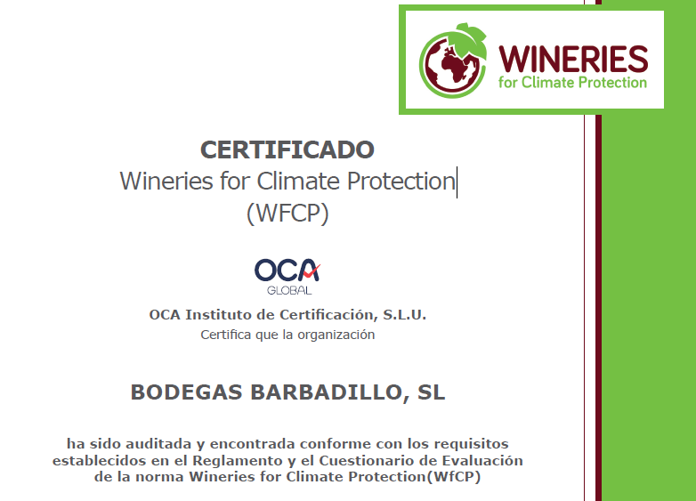 certificado medioambiental bodegas barbadillo