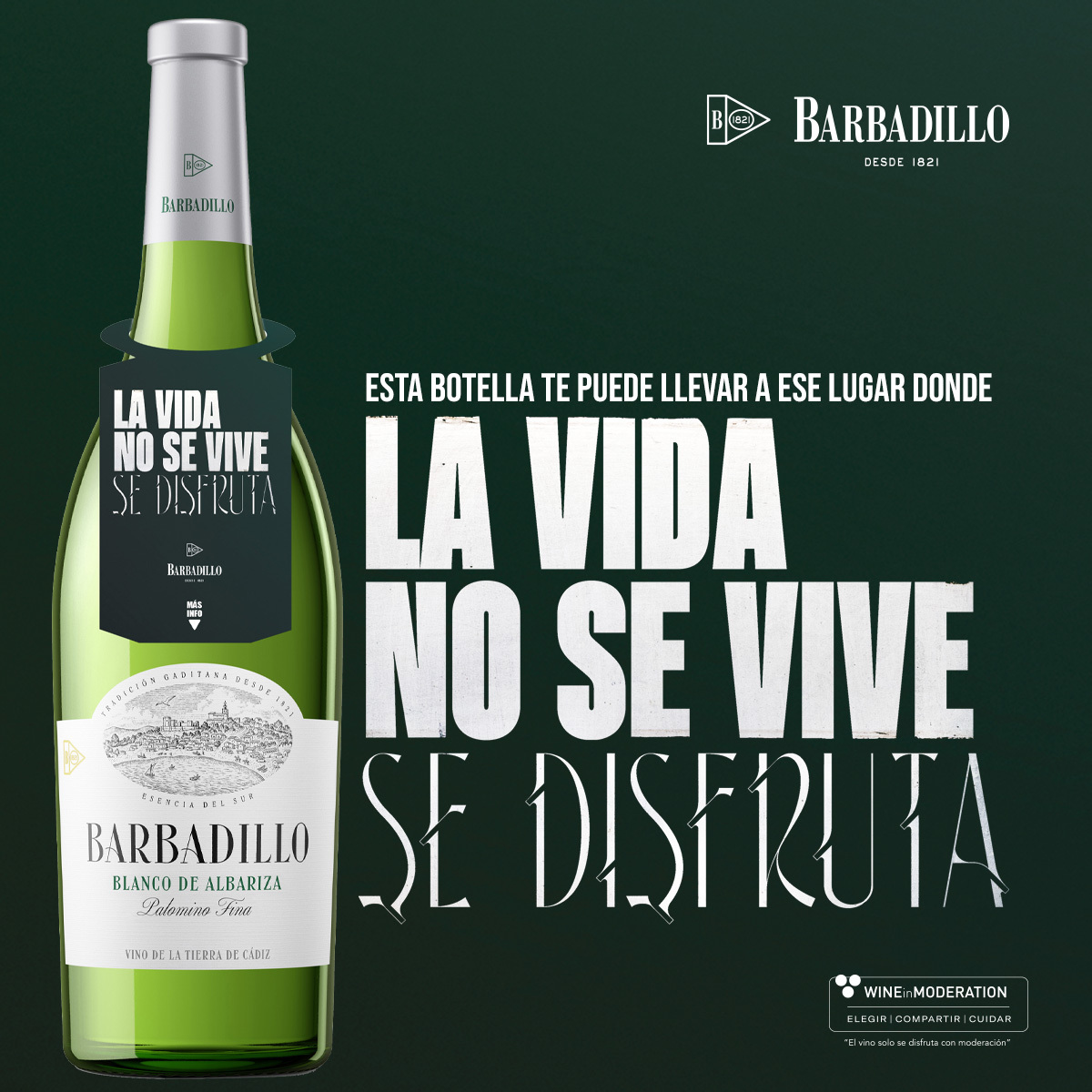 Barbadillo Blanco de Albariza te lleva a ese lugar donde la vida no se vive, se disfruta